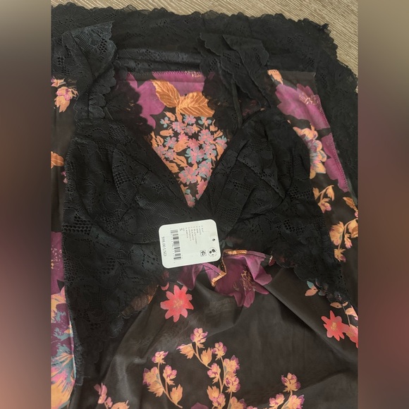 🎉LAST PIECE🎉Free People Suddenly Fine Maxi Slip Black Combo - Picture 7 of 14